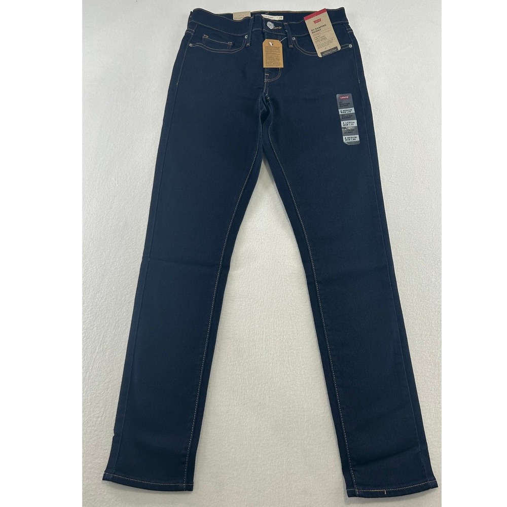 Levis 311 Shaping Skinny Jeans Womens 6 Medium W28 L30 Dark‎ Indigo Mid Rise NEW